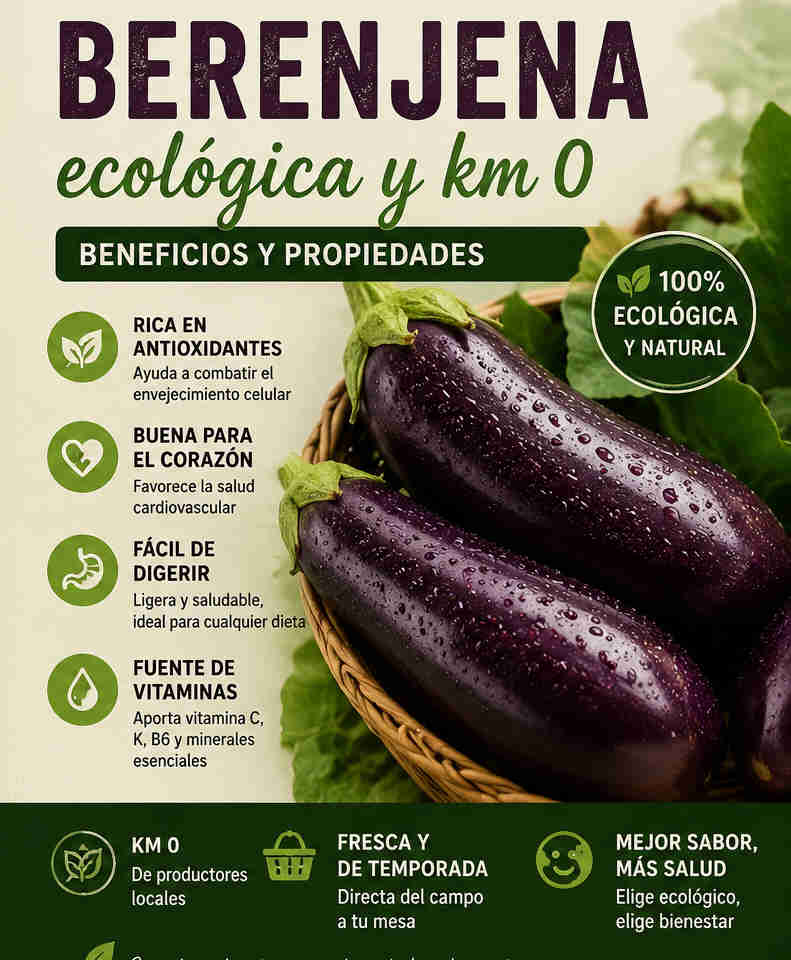 Berenjena ecológica y km 0 | Beneficios y propiedades