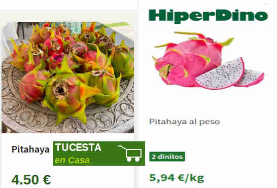 Pitahaya ecológica vs. pitahaya de super 1 Pitahaya ecológica vs. pitahaya de super