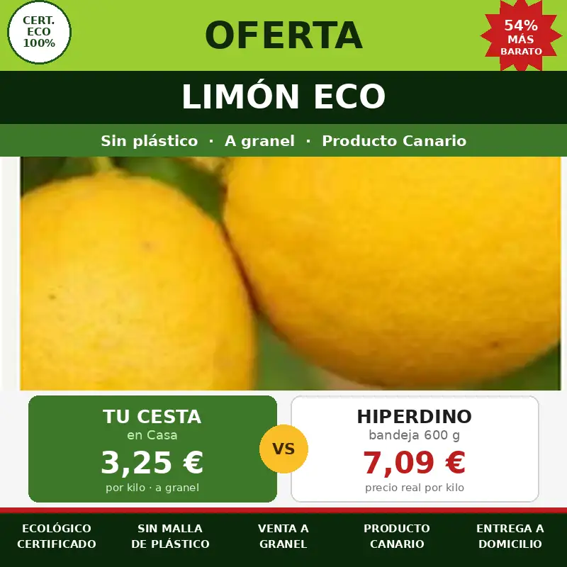 Limón Eco: la alternativa fresca vs los super 4 Limón Eco: la alternativa fresca frente vs los super