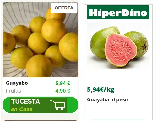 Guayaba ecológica vs. guayaba de super no Eco 2 guayabo
